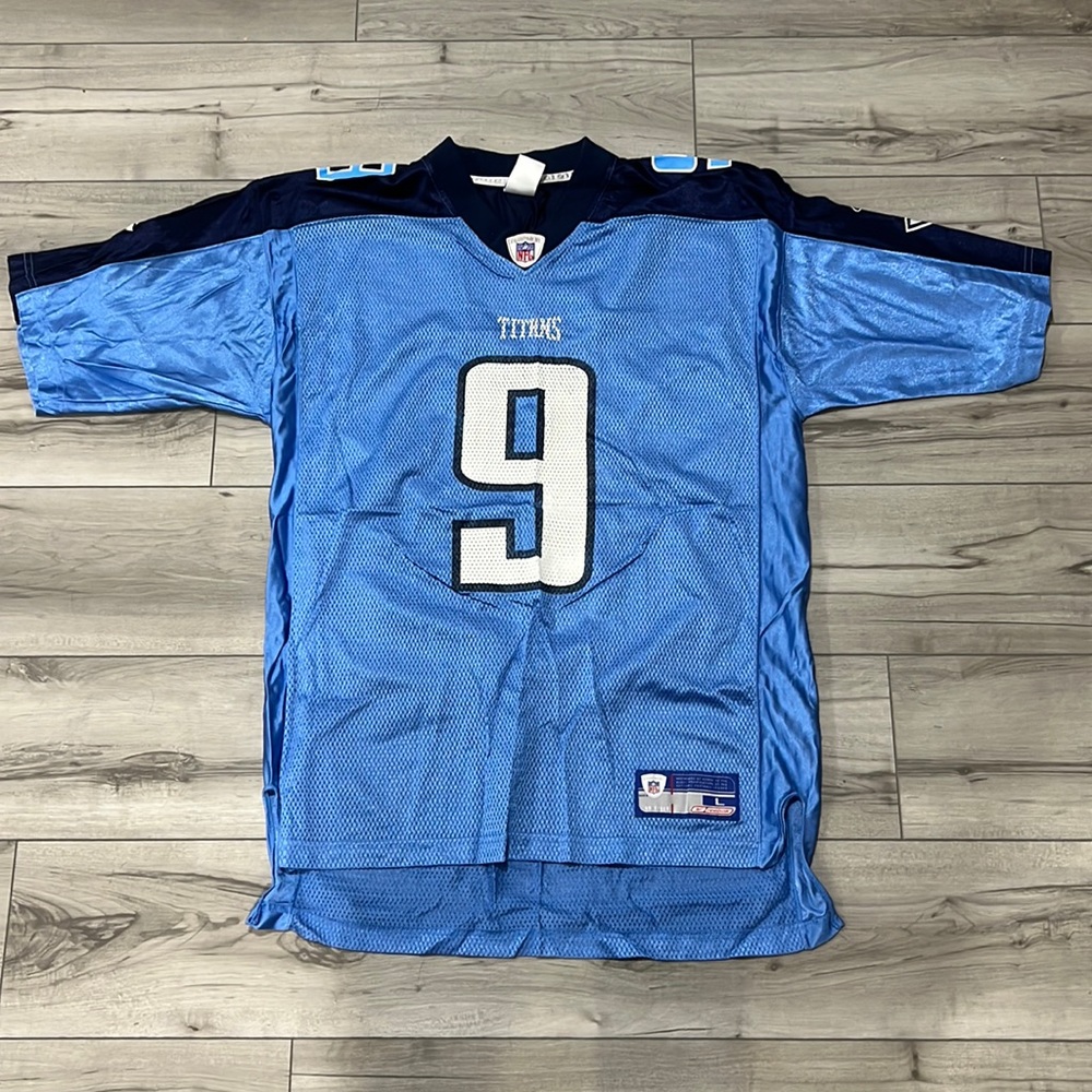 Steve McNair Tennessee Titans Alternate Baby Blue Jersey Reebok Size Men’s Large